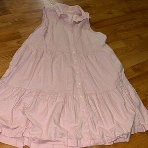 Pink denim like dress